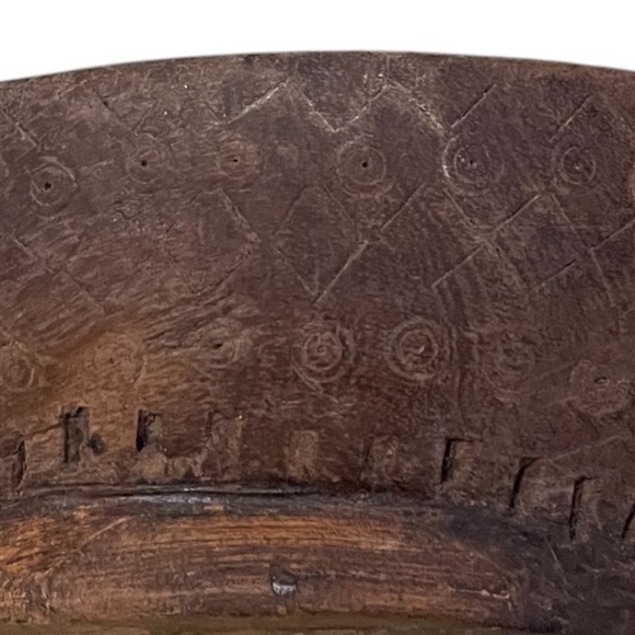 Vintage Hand Carved Wooden Eagle Head Kharal Drinking Bowl - Picture 9 of 12